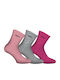 GSA Athletic Kids' Long Socks Aero 500 Pink 3 Pairs