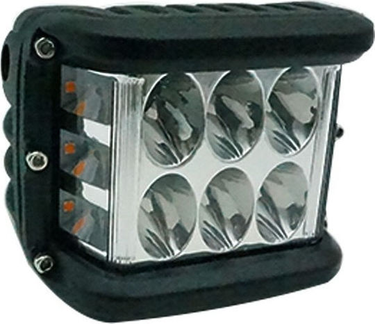 Rolinger Pătratς Rezistent la apă Faruri pentru Autoturisme LED Universal 12V 18W 4cm cu Iluminare Alb 1buc VOL-S3018F4