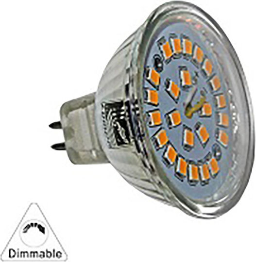 Adeleq Bec LED 5W pentru Soclu GU5.3 și Formă MR16 Alb cald 50lm Reglabil în intensitate