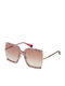 Furla Women's Sunglasses with Pink Metal Frame and Brown Gradient Lens FU276M 8FCX