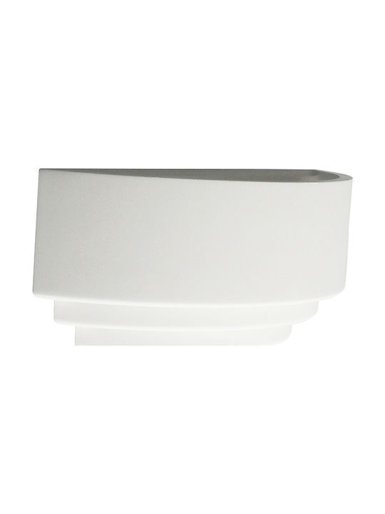 Aca Κλασικό Φωτιστικό Τοίχου με Ντουί E27 σε Λευκό Χρώμα Πλάτους 11.3cm