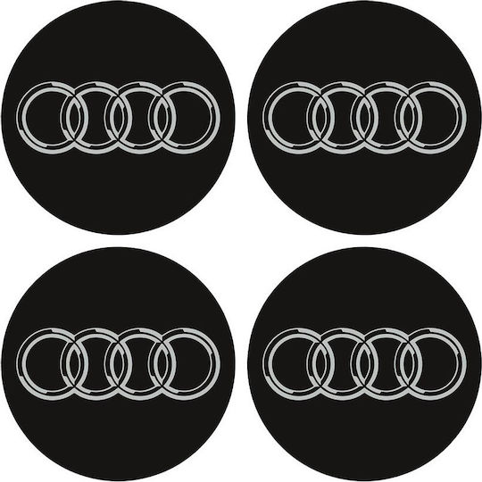 Αυτοκόλλητα Σήματα Audi 5.5cm για Ζάντες Αυτοκινήτου 4τμχ