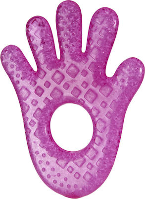 Munchkin Fun Ice Hand Beißring für Zahnen mit Gel aus Silikon für 0 m+ Fuchsia Hand 1Stück