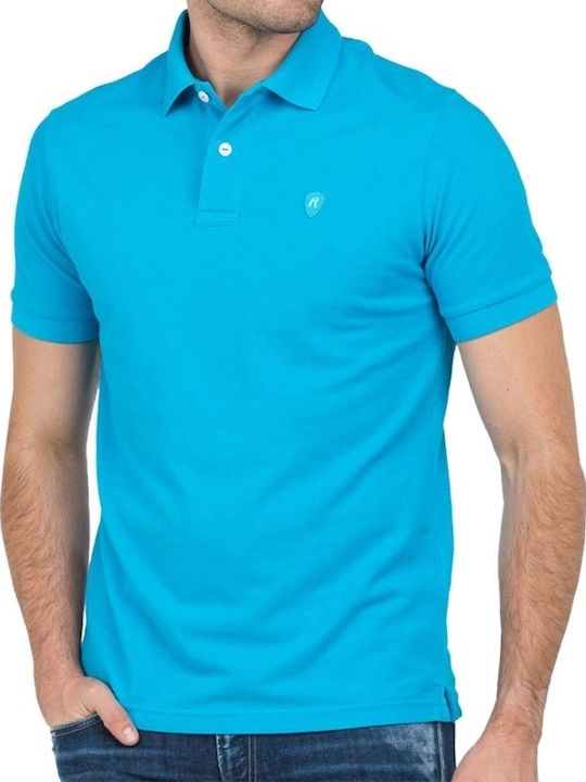 Replay Ανδρική Μπλούζα Polo Κοντομάνικη Γαλάζια