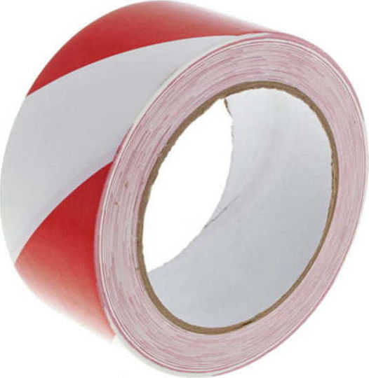 Allcolor Warning Red-White Ταινία Σήμανσης από Πλαστικό σε Κόκκινο Χρώμα 33μ.x5εκ.