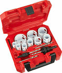 Milwaukee Hole Saw Set Κοβαλτίου with Diameter από 19mm έως 57mm for Wood, Metal, Tile and Plastic