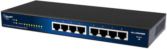 Allnet ALL-SG8208M Managed L2 Switch με 8 Θύρες Gigabit (1Gbps) Ethernet και 2 SFP Θύρες