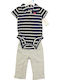 Carter's Baby Bodysuit Set Short-Sleeved with Pants Navy Blue 2pcs