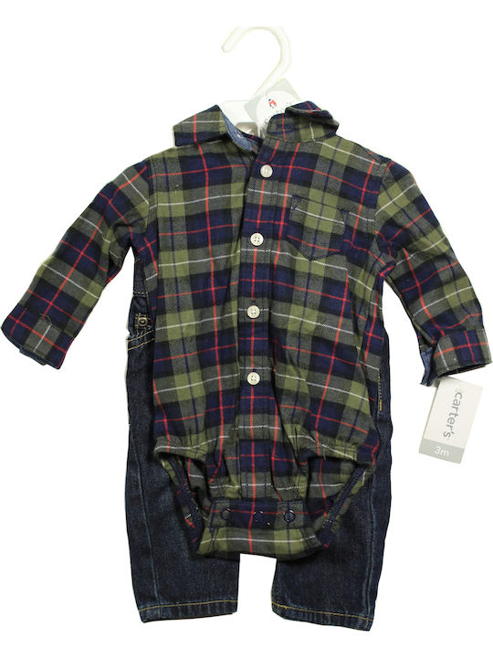 Carter's Baby Bodysuit Set Long-Sleeved with Pants Multicolour 2pcs