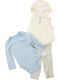 Carter's Baby Bodysuit Set Long-Sleeved with Pants Light Blue 3pcs