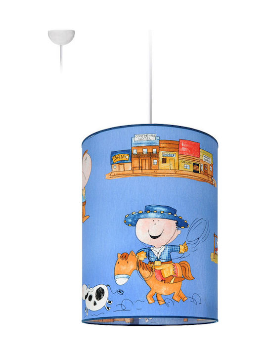 Starlight Kids Plastic Single Ceiling Light Pendant Light Cowboys Blue