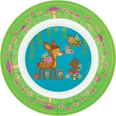 Laken Baby Food Plate Bambinos made of Melamine Green