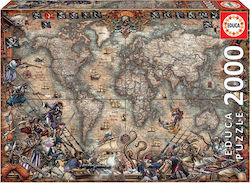 Puzzle Antique World Piratic Map 2D 2000 Κομμάτια