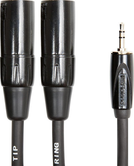 Roland Cable XLR male - 3.5mm male Μαύρο 1.5m RCC-5-352XM