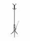 vidaXL Freestanding Coat Rack Metallic Μαύρος 41x41x179cm