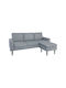 Corner Couch with Reversible Angle Light Grey 197x131x74 cm E9695,2