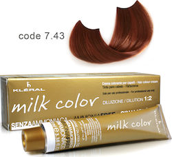 Kleral Milk Color Ammonia Free Colouring Cream 7.43 Blonde Copper Dore Kleral Milk Color Ammonia Free Colouring Cream 7.43 Blonde Copper Dore