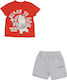 Funky Kids Set with Shorts Summer 2pcs Red