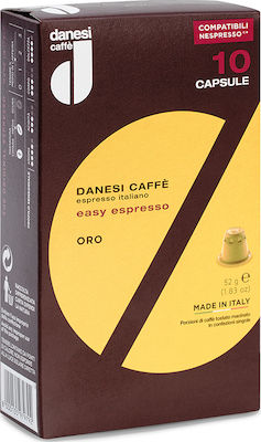 Danesi Easy Oro Espresso Capsule Compatible with Nespresso Machines 10pcs