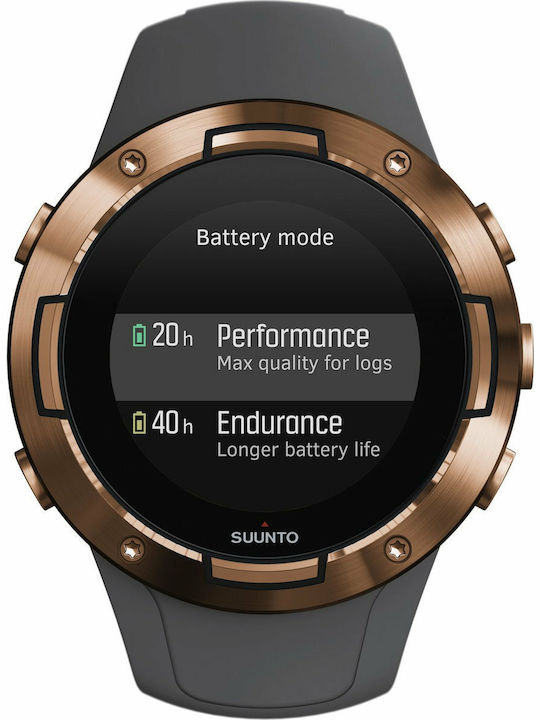 Suunto 5 46mm Smartwatch mit Pulsmesser (Graphite Copper)