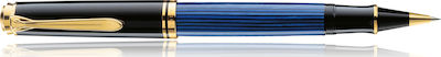 Pelikan Souveran R800 Pen Rollerball with Blue Ink Black-Blue