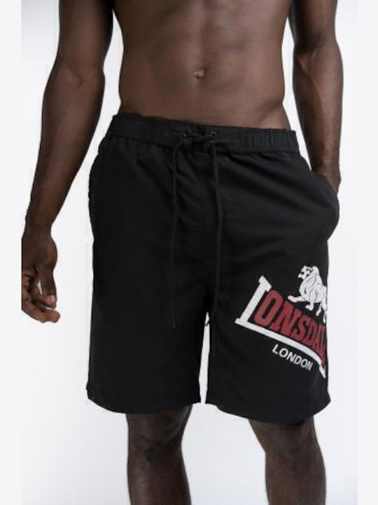 Atlow Men's Swimwear Bermuda Black with Patterns