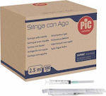 PiC Solution Central Syringes 22G x 1 1/2" 2.5ml 100pcs