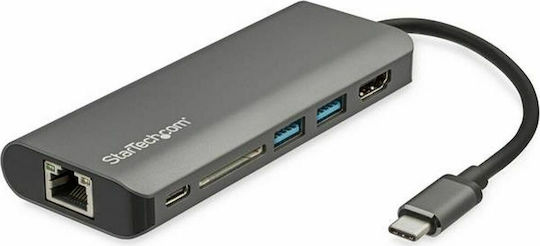StarTech USB-C Docking Station mit HDMI 4K PD Ethernet Schwarz (DKT30CSDHPD3)