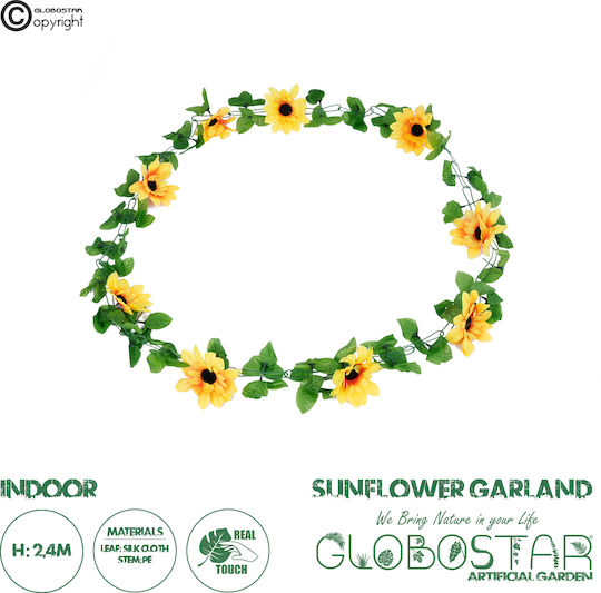 Decorative Garland Heliotropium Yellow 220cm GloboStar