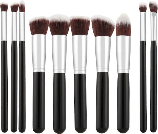 Tools for Beauty Επαγγελματικό Σετ με Πινέλα Μακιγιάζ από Συνθετική Τρίχα Kabuki 10τμχ