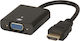 Muzik Μετατροπέας HDMI male σε VGA female 1τμχ VD-231