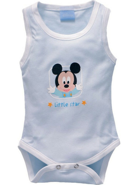 Disney Mickey Baby Bodysuit Underwear Sleeveless Light Blue