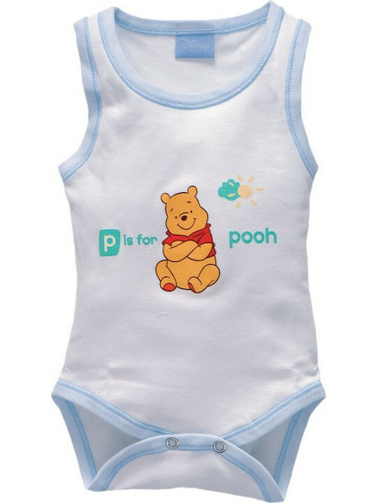 Disney Winnie The Pooh Body pentru Bebeluși Lenjerie Fără mâneci Alb