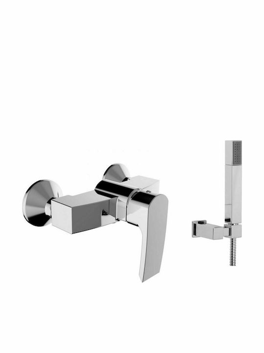 Ottone Meloda Queen Αναμεικτική Μπαταρία Μπανιέρας Πλήρες Σετ Ασημί
