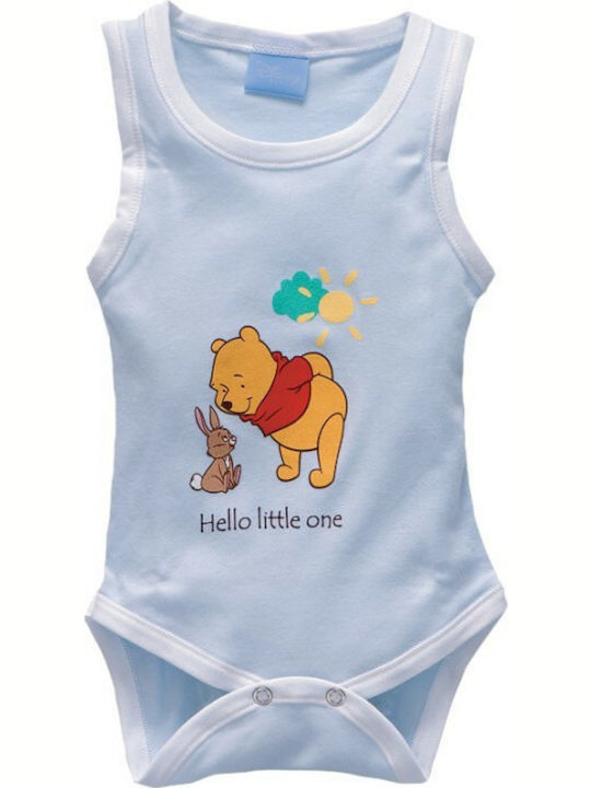 Disney Winnie The Pooh Baby Bodysuit Underwear Sleeveless Light Blue