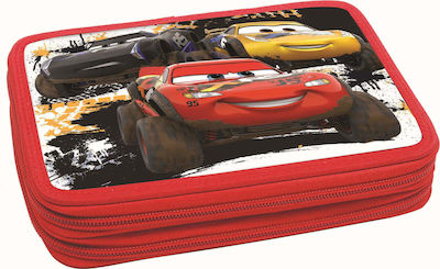 Gim Cars XRS Pencil Case Full with 2 Compartments Red