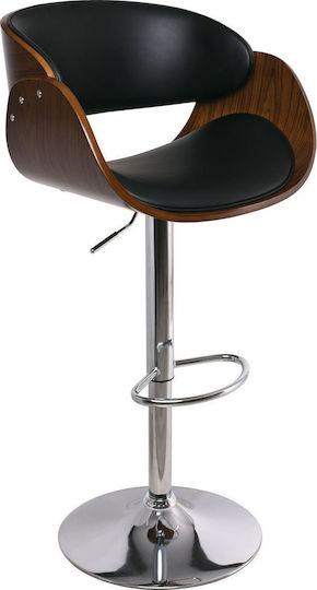 Joy Bar Stool with Backrest & Adjustable Height Black 58x57x83-113 cm EM105,1