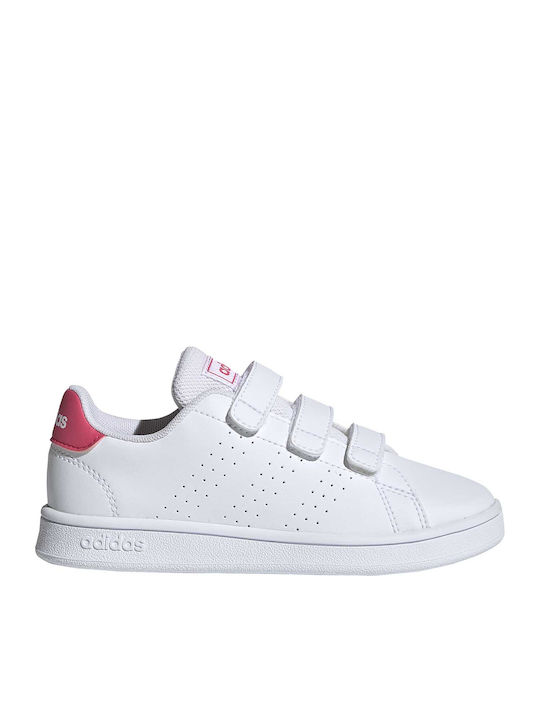 Adidas Παιδικά Sneakers Advantage με Σκρατς Cloud White / Real Pink