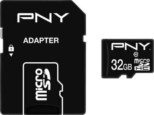 PNY Performance Plus microSDHC 32GB U1 UHS-I 10MB/s με αντάπτορα