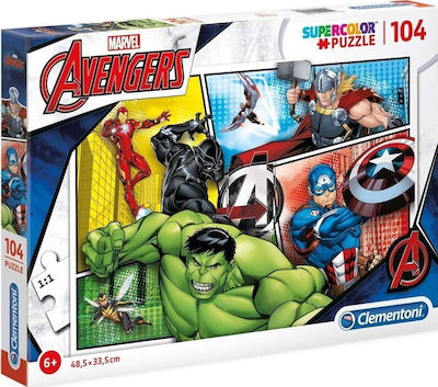 Kinderpuzzle Supercolor Avengers für 6++ Jahre 104pcs Clementoni