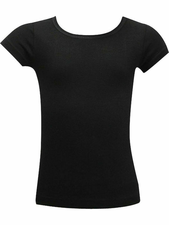 Minerva Maiou pentru copii Mâneca scurta Negru