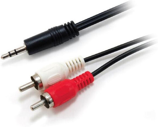 Equip Audio Cable 3.5mm Male - RCA Male Black 2.5m 14709207