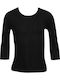 Minerva Kids' Undershirt Long-sleeved Black