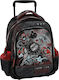 Graffiti Justice League School Bag Trolley Kindergarten Black with Water bottle holder