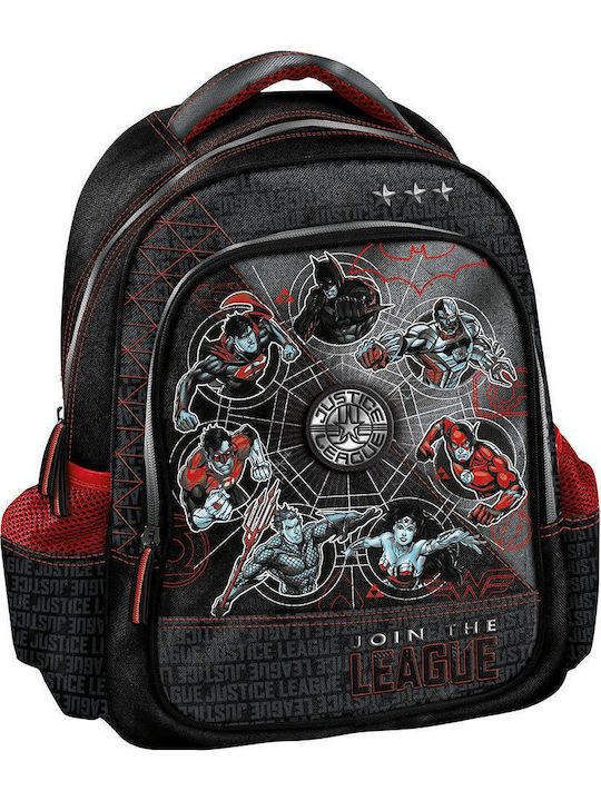 Graffiti Justice League School Bag Backpack Kindergarten Black with Water bottle holder