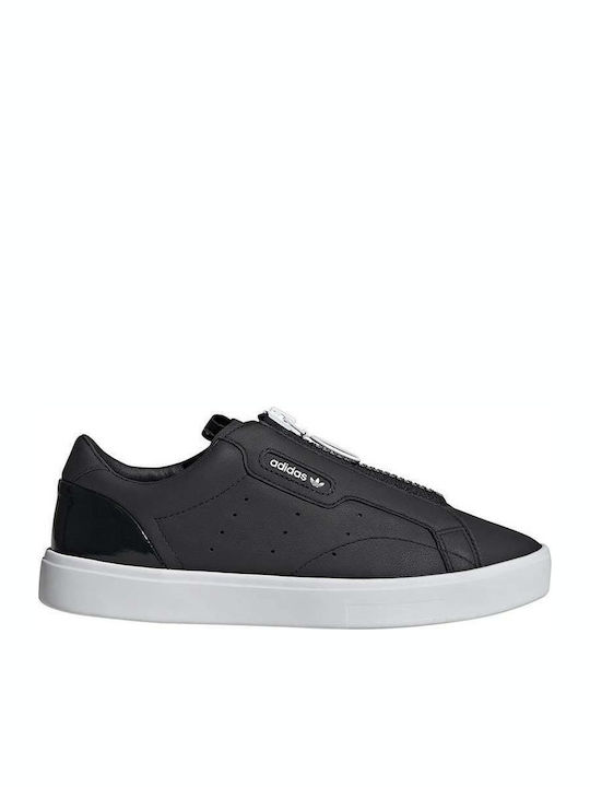 Adidas Sleek Zip Γυναικεία Sneakers Core Black / Crystal White