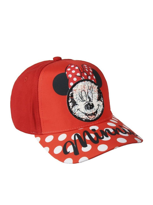 Cerda Παιδικό Καπέλο Jockey Υφασμάτινο Minnie Mouse Κόκκινο