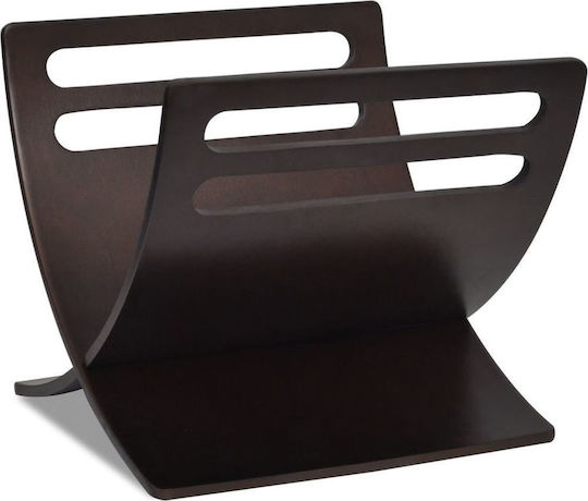 vidaXL Wooden Magazine Rack Brown 29.5x26.5x29.5cm