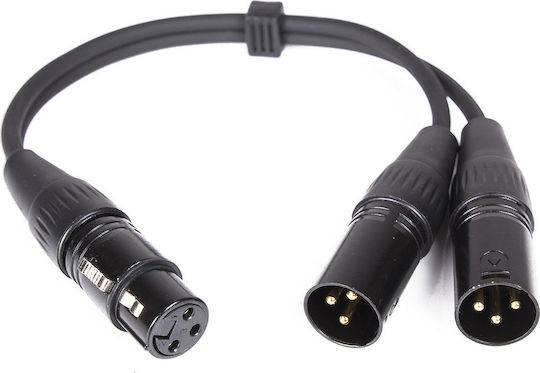 XLR-Kabel Männlich - XLR-Buchse Schwarz 0,3m 56200-060