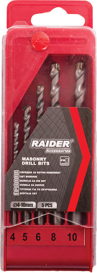 Raider Satz 5 Bohrer mit SDS Plus Schaft für Gemäuer
